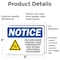Signmission Cold Burn Hazard Cryogenic Liquid Sign, Vinyl Decal, 5in W x 3.5in L, 2PK OS-2PACK-NS-D-35-L-10701 - alternate 2